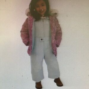 Pink and White Kids' Winter Outfit